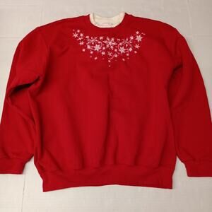 Country Store Christmas Sweater Women's Size XL Red Xmas‎